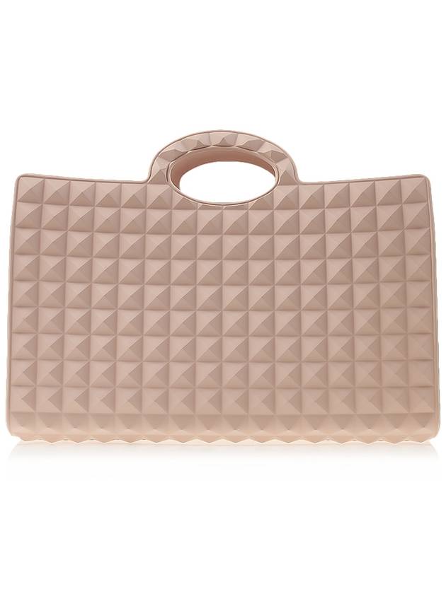 Le Troisieme Stud Pattern Rubber Tote Bag Powder - VALENTINO - BALAAN 4