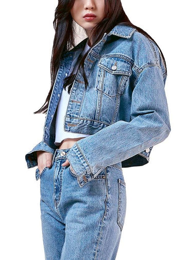 cropped denim jacket blue - PHILOGRAM - BALAAN 1