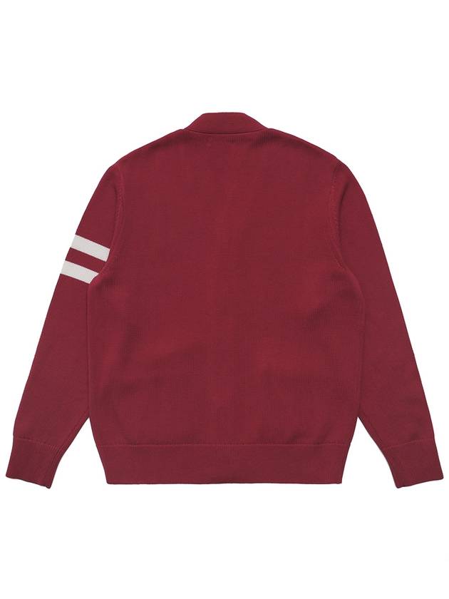 Health SeekersGolfers Perennial Varsity Cardigan RED M3313LKO02RED - MALBON GOLF - BALAAN 3