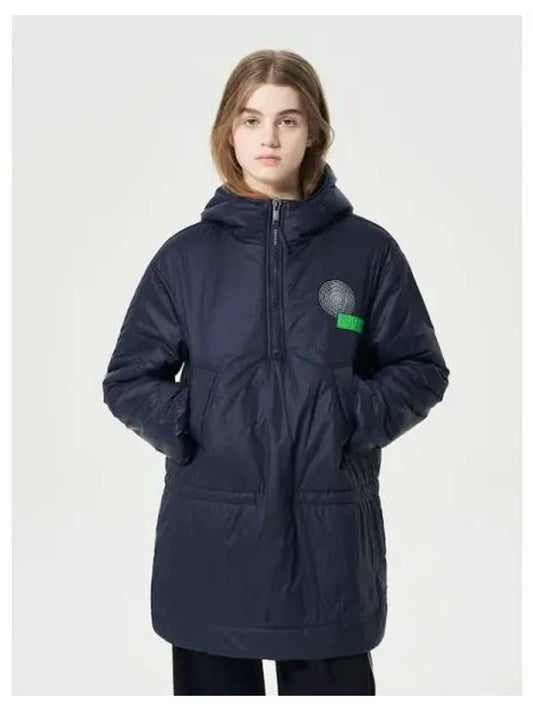 Light padded oversized parka navy domestic product - GANNI - BALAAN 1