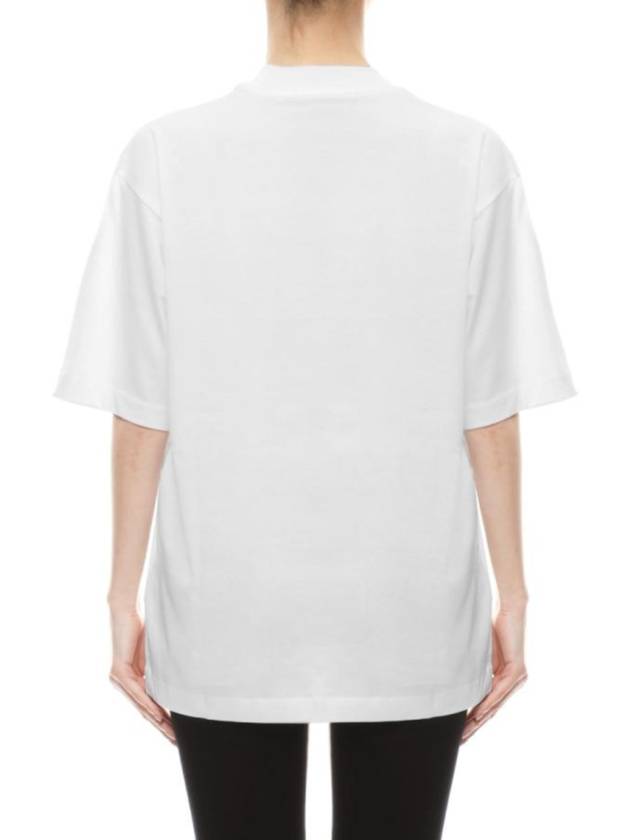 Logo Lettering Boxy Fit Short Sleeve T-Shirt White - MARNI - BALAAN 5