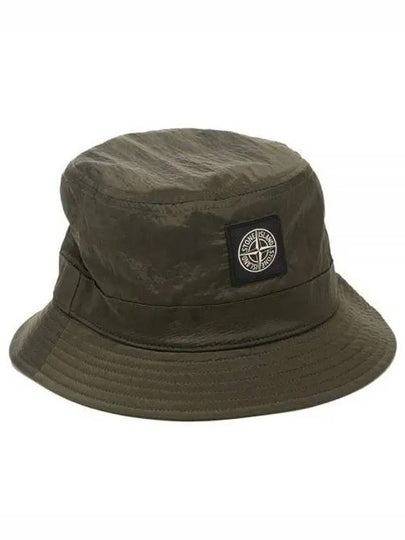 Logo Patch Bucket Hat Khaki - STONE ISLAND - BALAAN 2