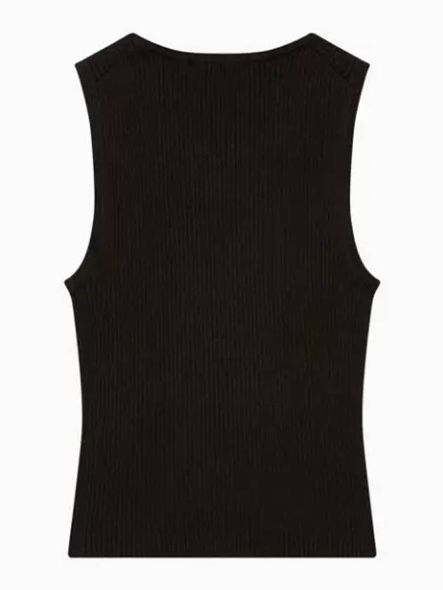 JEANS Women s Black Woven Label Sweater Tank Top J223616 BEH - CALVIN KLEIN - BALAAN 1