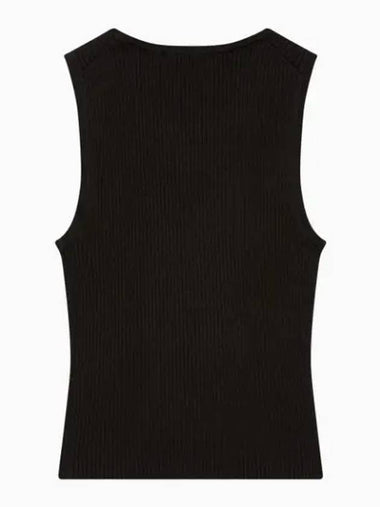 JEANS Women s Black Woven Label Sweater Tank Top J223616 BEH - CALVIN KLEIN - BALAAN 1