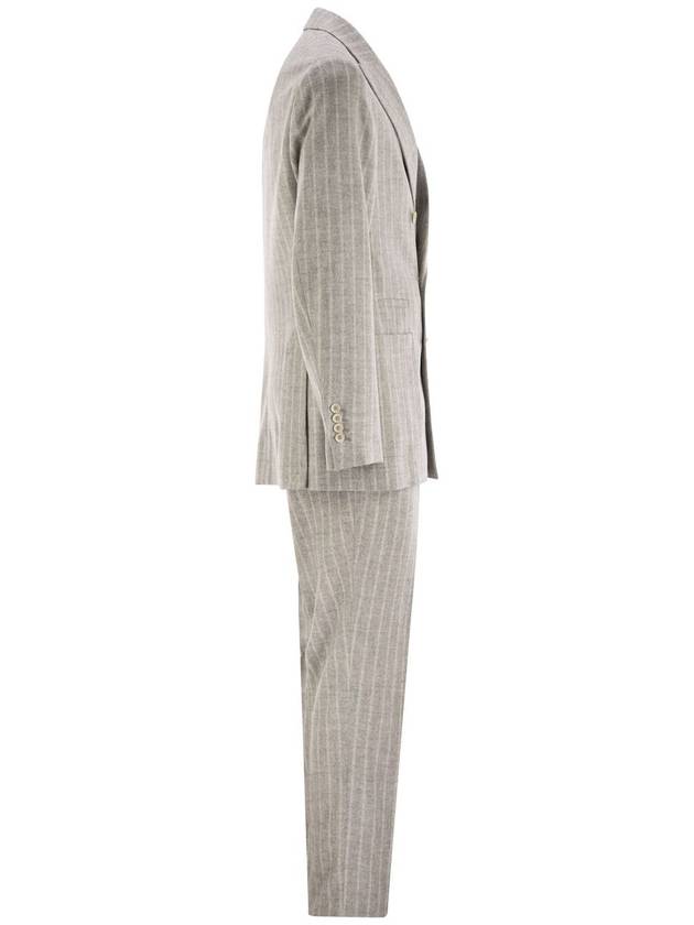 Pinstripe suit of alpaca and comfort wool - BRUNELLO CUCINELLI - BALAAN 3