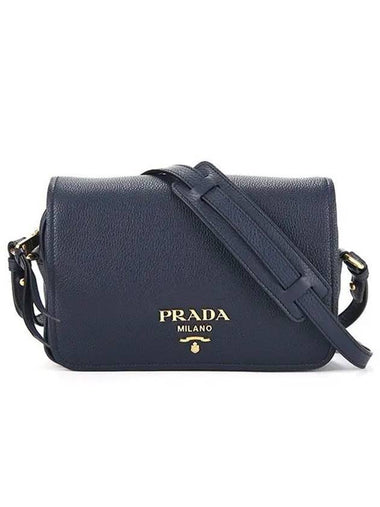 Vitello Phoenix Cross Bag Navy - PRADA - BALAAN 1