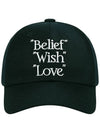 belief wish love chino ball cap in deep green - MYDEEPBLUEMEMORIES - BALAAN 1