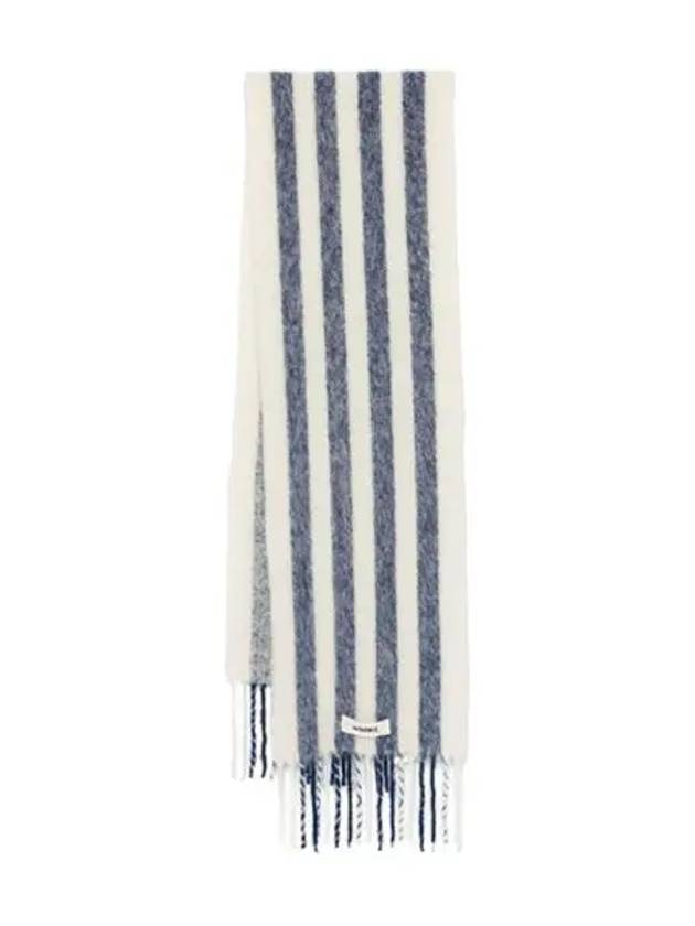 Carro Mohair Alpaca Muffler White Blue - JACQUEMUS - BALAAN 2