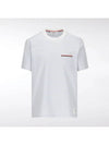 Striped Jersey Pocket Short Sleeve T-Shirt Light Blue White - THOM BROWNE - BALAAN 4