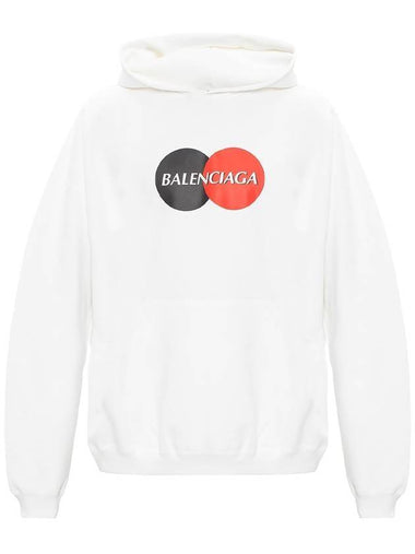 Logo Print Over Fit Hoodie White - BALENCIAGA - BALAAN 1