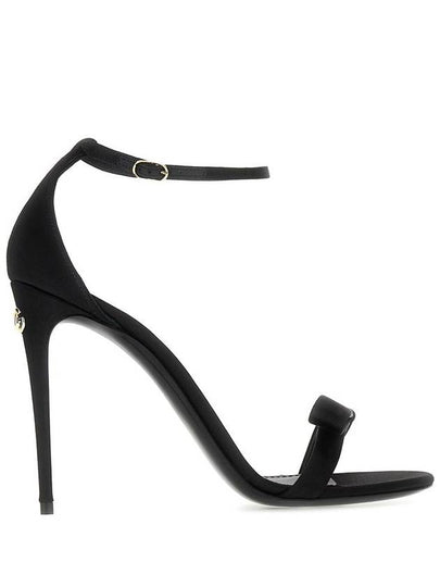 Bow Detailed Ankle Strap Sandal Heels Black - DOLCE&GABBANA - BALAAN 2