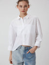 Back cutout wavy ham shirt WHITE - REAL ME ANOTHER ME - BALAAN 1