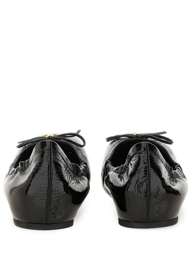 V Logo Signature Flats Black - VALENTINO - BALAAN 4