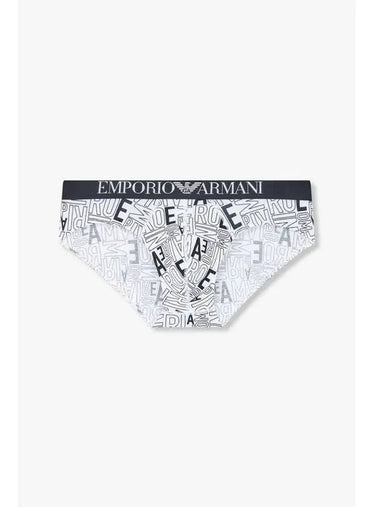 UNDERWEAR ARMANI Max Men s Alphabet Logo Pattern Briefs White - EMPORIO ARMANI - BALAAN 1