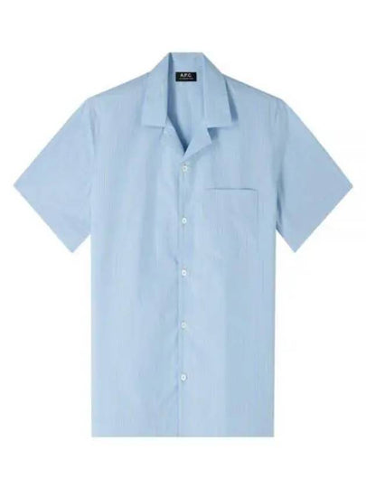 Chemisette Edd Short Sleeve Shirt Blue - A.P.C. - BALAAN 2