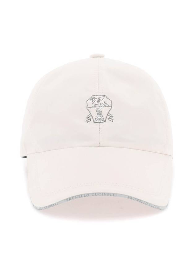 Embroidered Logo Curved Peak Ball Cap White - BRUNELLO CUCINELLI - BALAAN 2