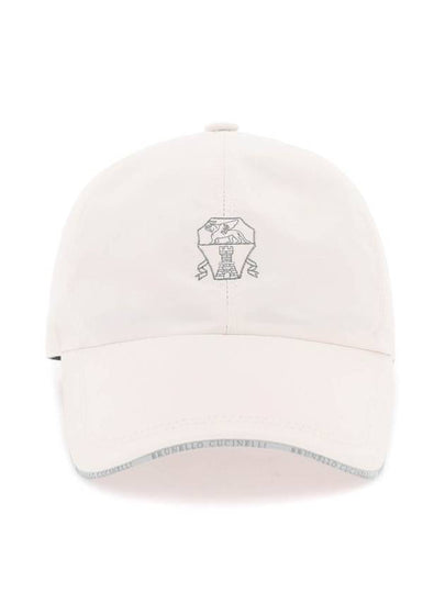 Embroidered Logo Curved Peak Ball Cap White - BRUNELLO CUCINELLI - BALAAN 2