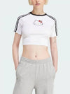 Hello Kitty 3 Stripes Crop Baby Short Sleveeless White - ADIDAS - BALAAN 2