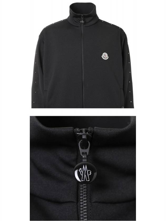 Studded Track Jacket Black - MONCLER - BALAAN 6