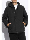 Techno Fabric Hooded Jacket Black - STONE ISLAND - BALAAN 3