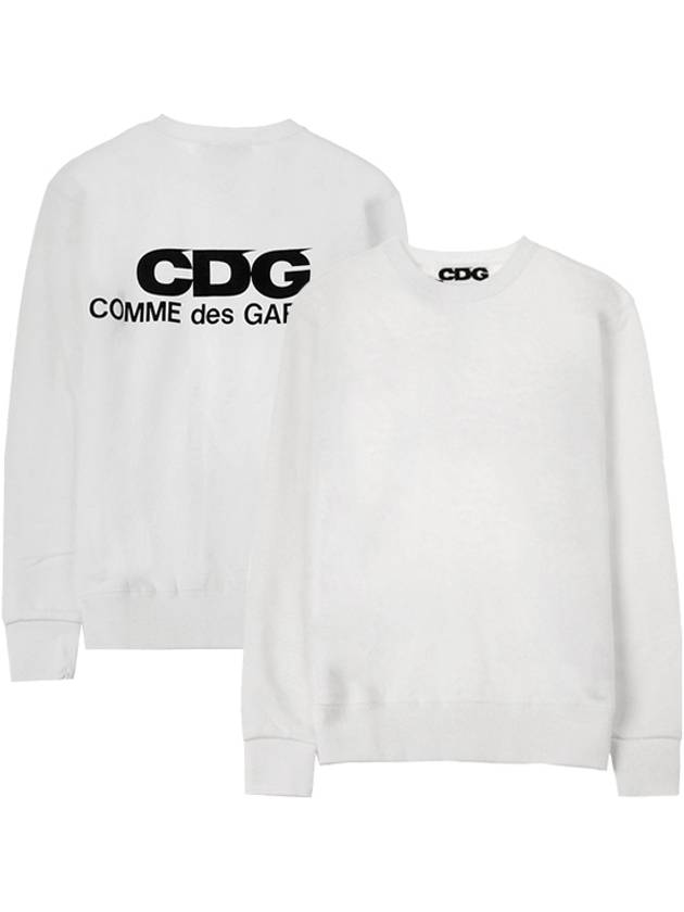 SZ-T002-051-3 CDG Logo Sweatshirt White Men's Sweatshirt TS - COMME DES GARCONS - BALAAN 1