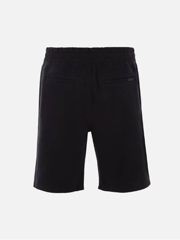 Fleece Bermuda Shorts Black - SAINT LAURENT - BALAAN 3