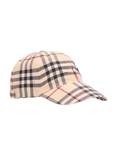 Check Pattern Cotton Ball Cap Beige - BURBERRY - BALAAN 2