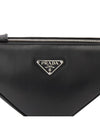 Triangle Logo Cross Bag Black - PRADA - BALAAN 9