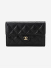 Classic Flap Caviar Gold Hardware Medium Wallet Black - CHANEL - BALAAN 2