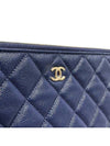 Women s A82552 Cavier Skin Classic Navy Leather Gold Plated COCO Logo Large Clutch - CHANEL - BALAAN 5