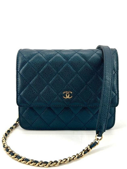 Gold caviar square woc mini bag cross - CHANEL - BALAAN 2