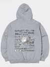 Korean Face Emoticon Text Hoodie Gray - TEENYTIGER - BALAAN 6