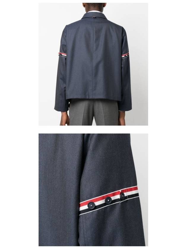 Armband Super Twill Jacket Dark Blue - THOM BROWNE - BALAAN 6