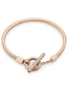 Moments T-Bar Snake Chain Bracelet Rose Gold - PANDORA - BALAAN 2