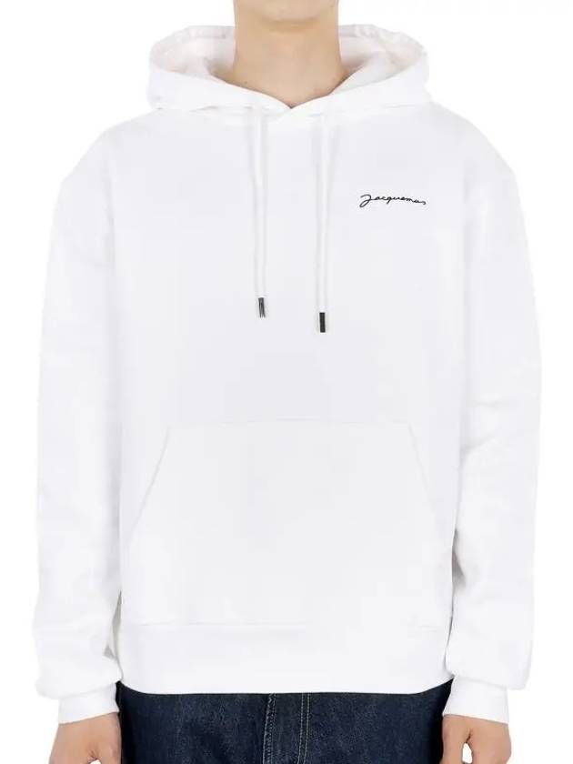 Le Brode Logo Cotton Hoodie White - JACQUEMUS - BALAAN 3