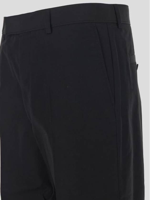 Men's Cotton Poplin Cropped Straight Pants Black - GUCCI - BALAAN 2