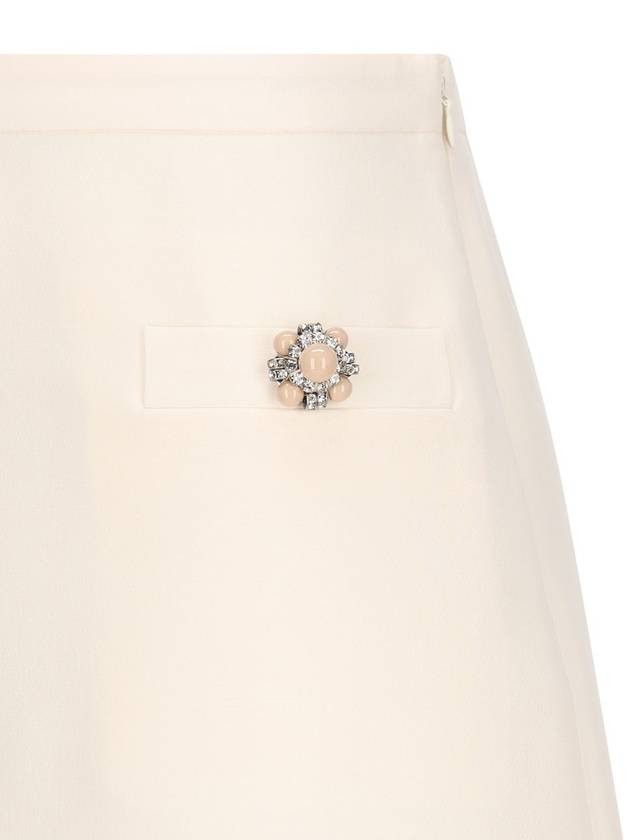 Valentino Garavani Skirts Ivory - VALENTINO - BALAAN 3