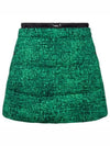 Women's Print Cotton A-Line Skirt Green - MONCLER - BALAAN 2