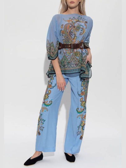 Etro Silk Trousers, Women's, Blue - ETRO - BALAAN 2