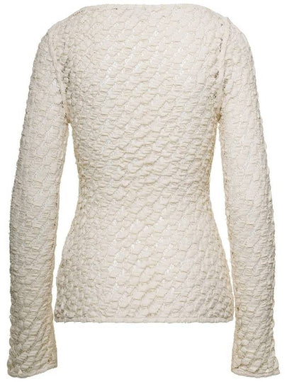 Beige Sweater With Boat Neckline In Cotton Blend Woman - ROHE - BALAAN 2