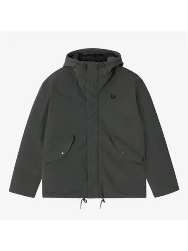 Fred Perry Sport Zip Through Padded Jacket Field Green AFPM2438512 638 - FRED PERRY - BALAAN 1