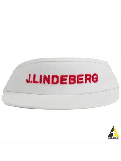 Viktor Embroidered Logo Visor White - J.LINDEBERG - BALAAN 2