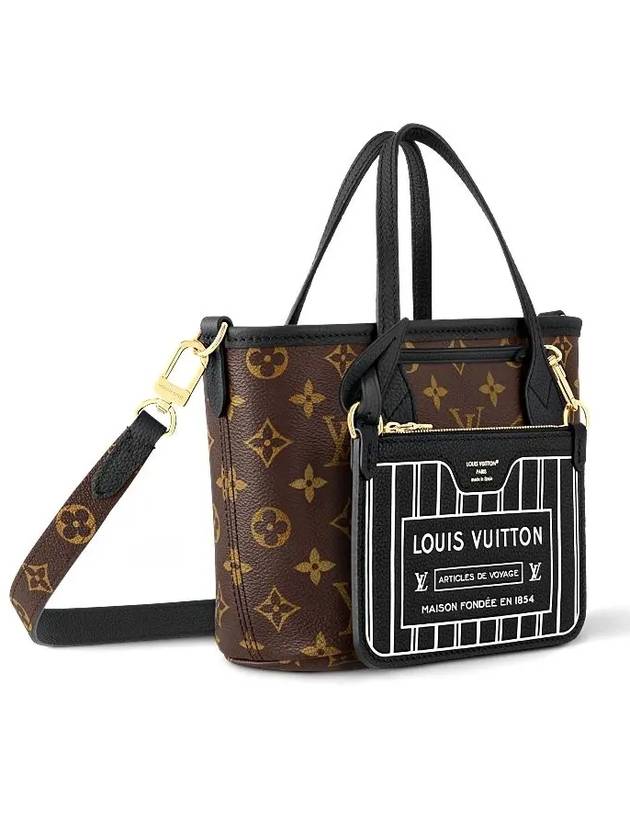 Neverfull Bandouliere Inside Out BB Monogram Tote Bag Black - LOUIS VUITTON - BALAAN 4