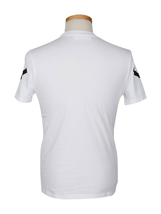 Tape Detail Short Sleeve T-Shirt White - NEIL BARRETT - BALAAN 4