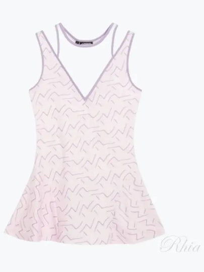 Sportswear Matilda Outline Bridge Wave Print Short Dress Pink - J.LINDEBERG - BALAAN 2