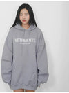 Logo Print Oversized Hoodie Purple - VETEMENTS - BALAAN 3