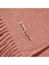 Logo Wool Fringe Scarf Rose Melange - ACNE STUDIOS - BALAAN 5