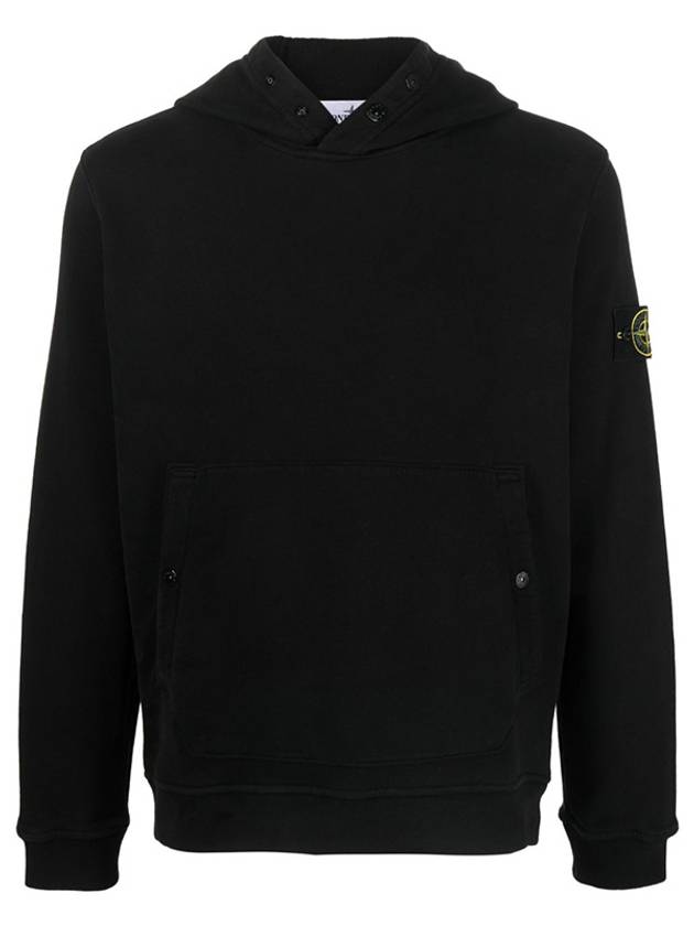 Garment Dyed Hoodie Black - STONE ISLAND - BALAAN 2