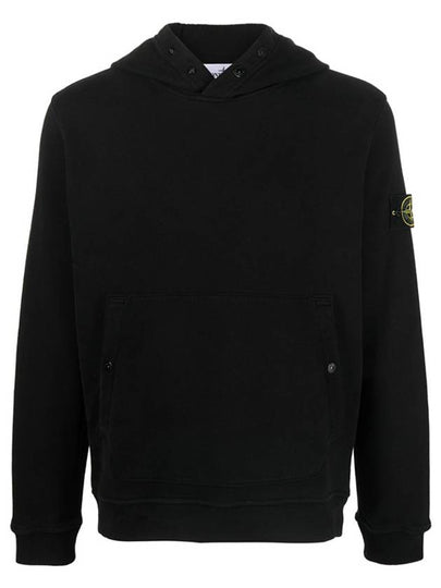 Garment Dyed Hoodie Black - STONE ISLAND - BALAAN 2