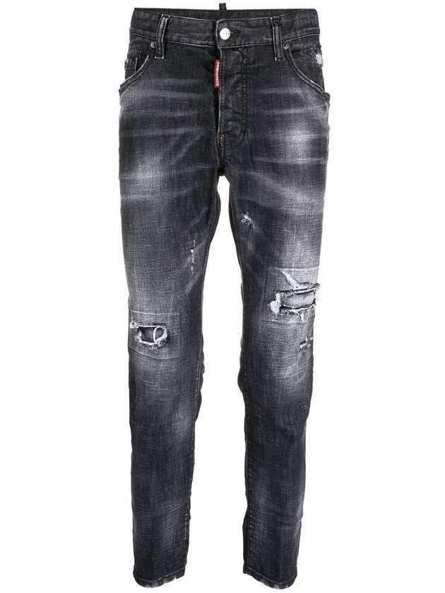 Skater Stretch Washing Jeans Black - DSQUARED2 - BALAAN 2